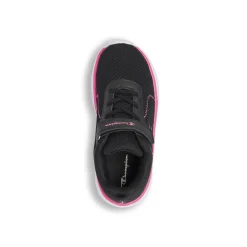 Sneakers nere da bambina con strappo e dettagli rosa Champion