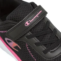 Sneakers nere da bambina con strappo e dettagli rosa Champion