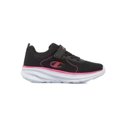 Sneakers nere da bambina con strappo e dettagli rosa Champion
