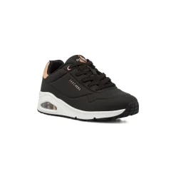 Sneakers nere da Donna con dettagli oro rosa Skechers UNO