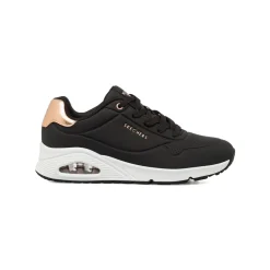 Sneakers nere da Donna con dettagli oro rosa Skechers UNO