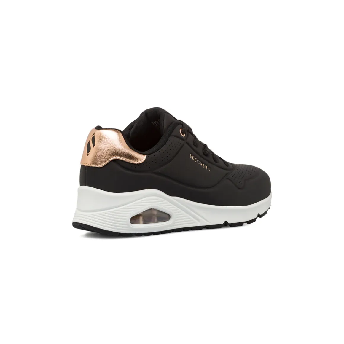 Sneakers nere da Donna con dettagli oro rosa Skechers UNO
