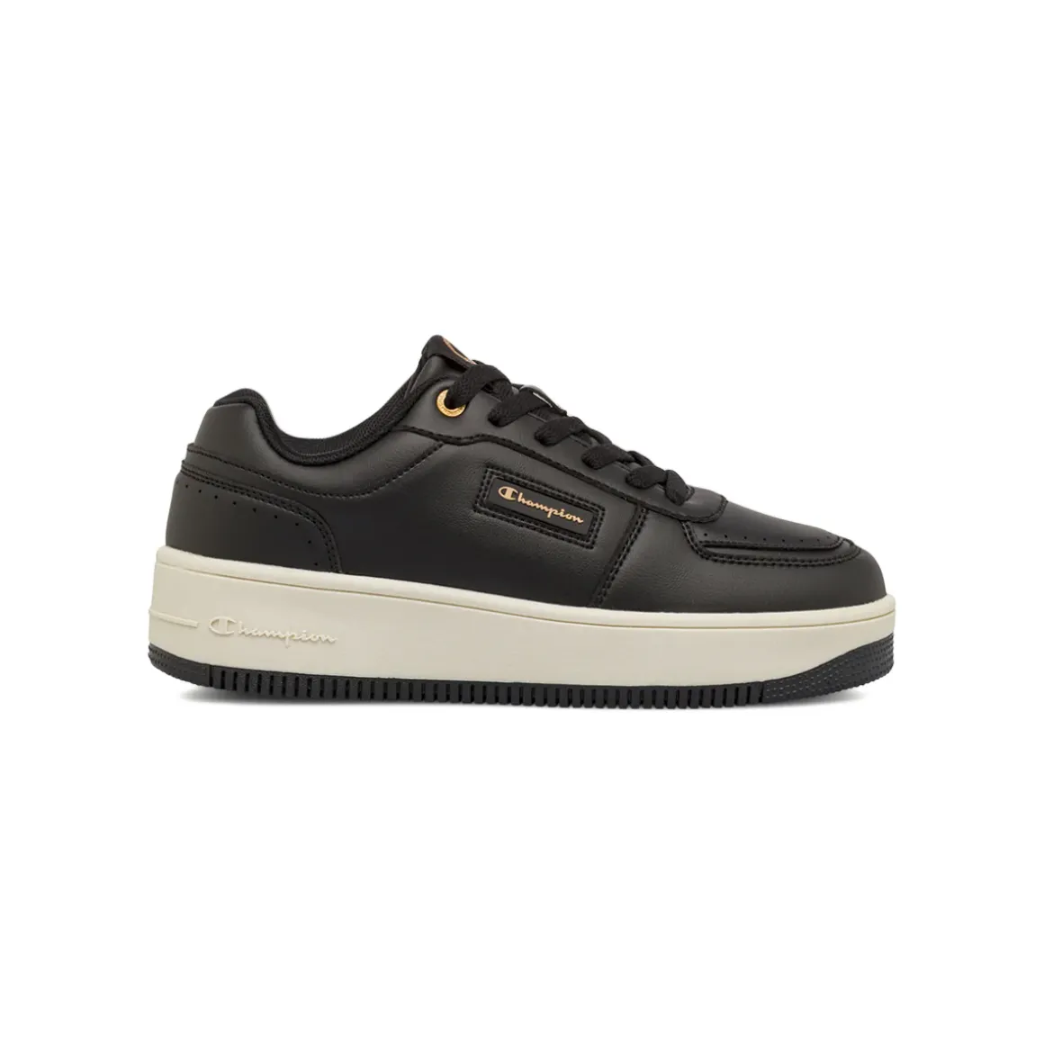 Sneakers nere da Donna con suola platform logo dorato Champion