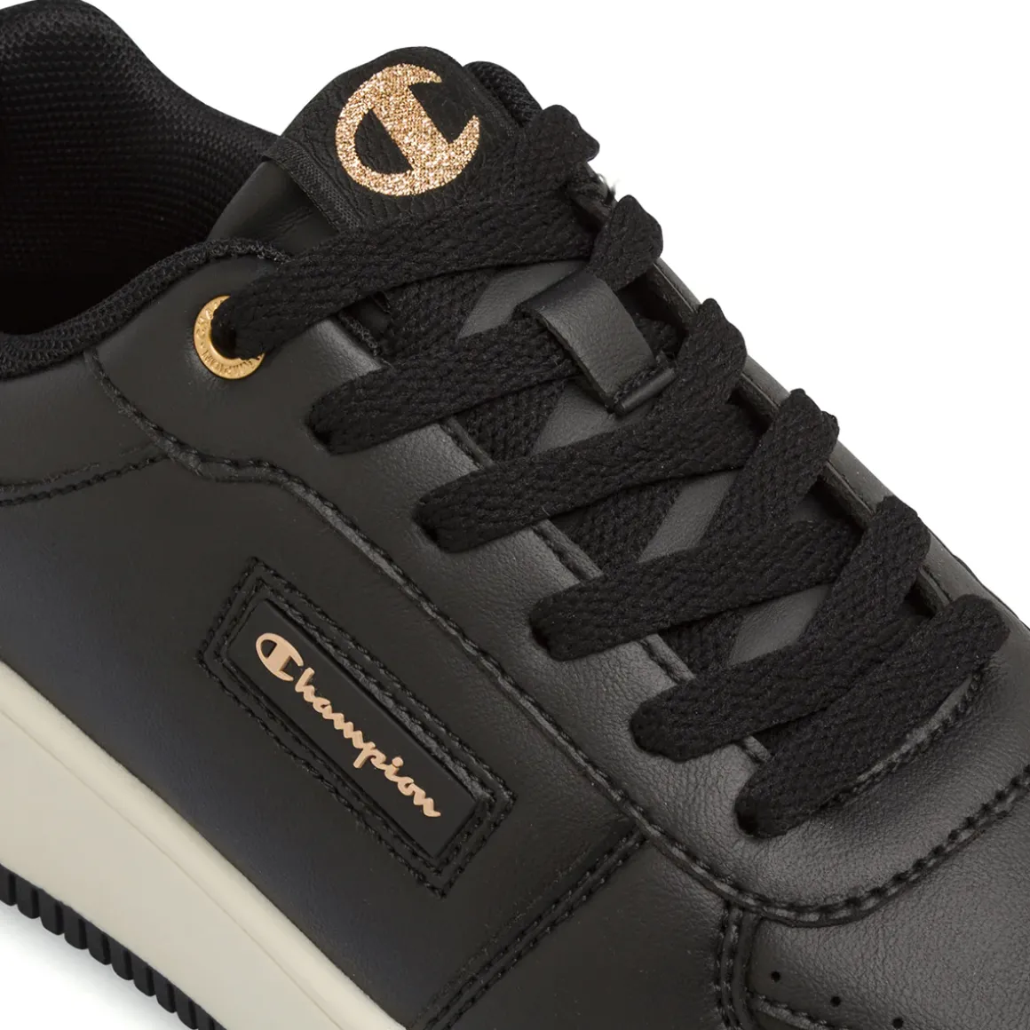 Sneakers nere da Donna con suola platform logo dorato Champion