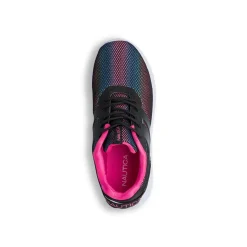 Sneakers nere da Ragazza con dettagli rosa e logo sul retro Nautica