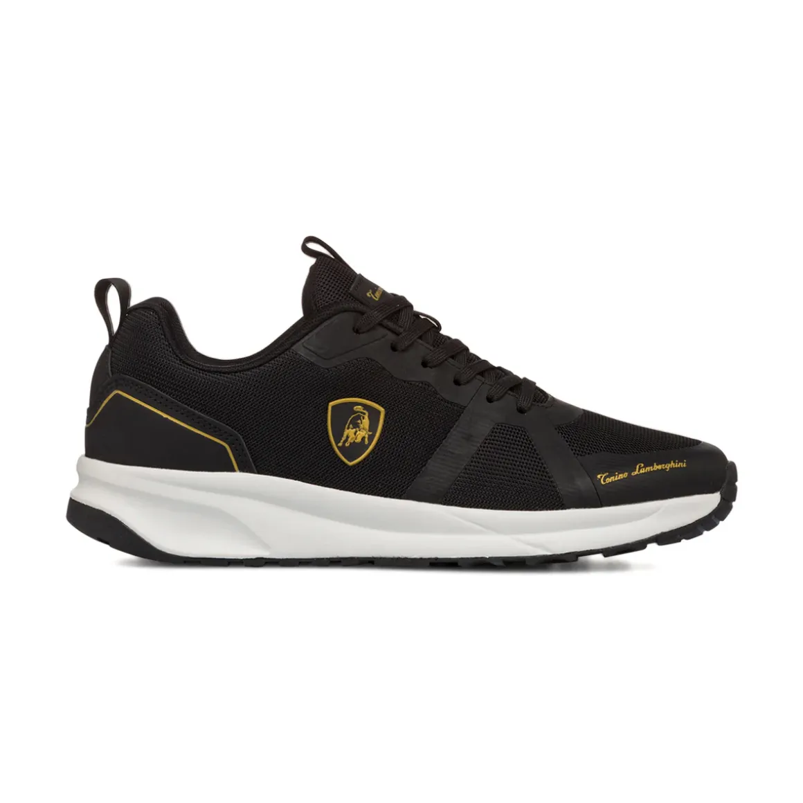 Sneakers nere da Uomo con logo dorato laterale Tonino Lamborghini