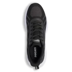 Sneakers nere e grigie da Uomo in tessuto con logo Ducati