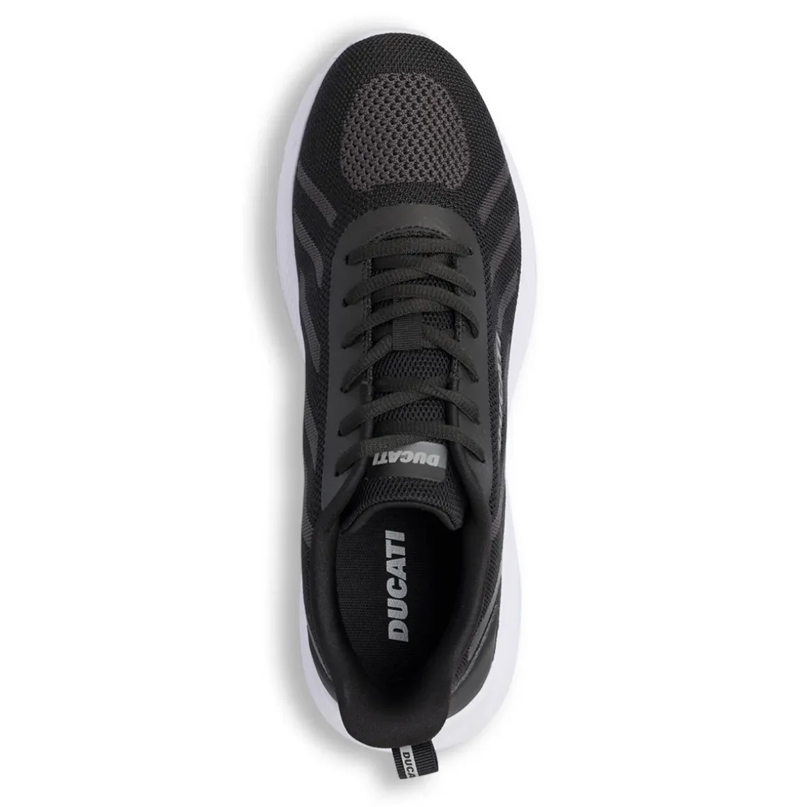 Sneakers nere e grigie da Uomo in tessuto con logo Ducati