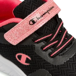 Sneakers nere e rosa da Bambina Softy Evolve con chiusura a strappo Champion