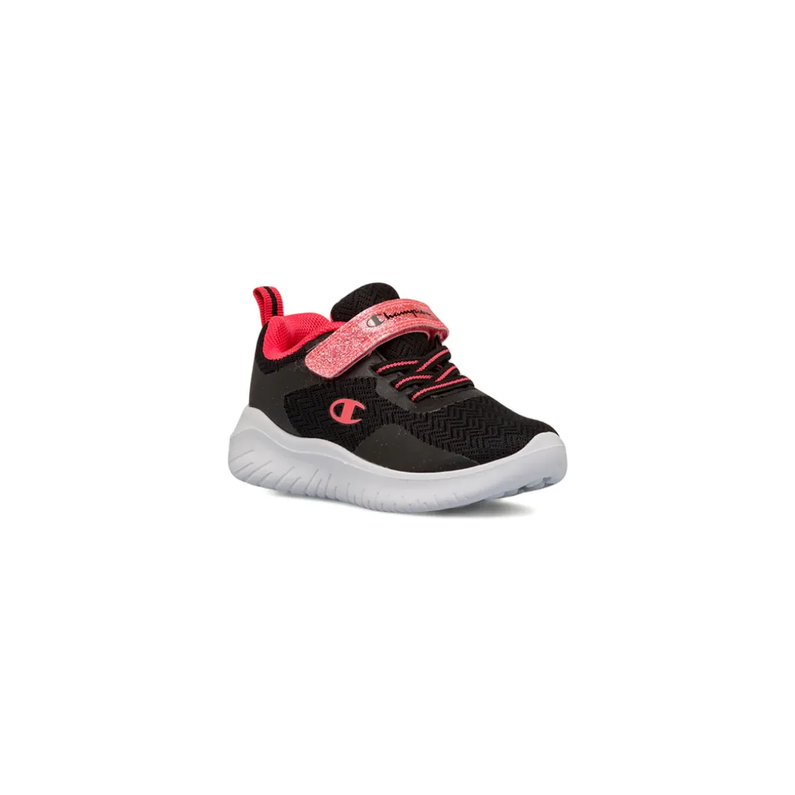 Sneakers nere e rosa da Bambina Softy Evolve con chiusura a strappo Champion
