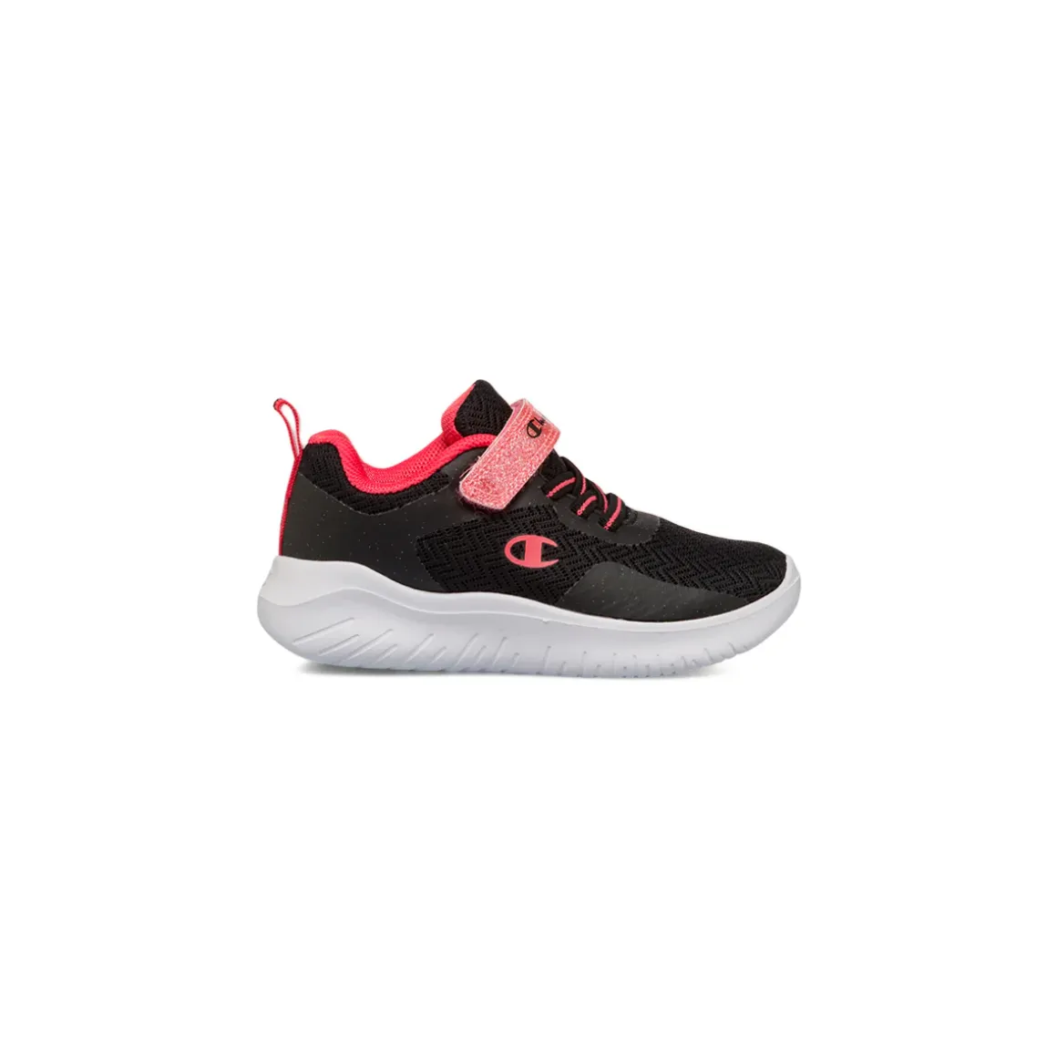 Sneakers nere e rosa da Bambina Softy Evolve con chiusura a strappo Champion