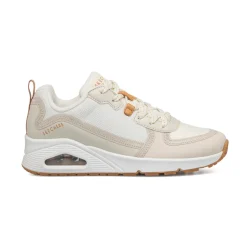 Sneakers off-white da donna con suola ad aria e Memory Foam Skechers Uno