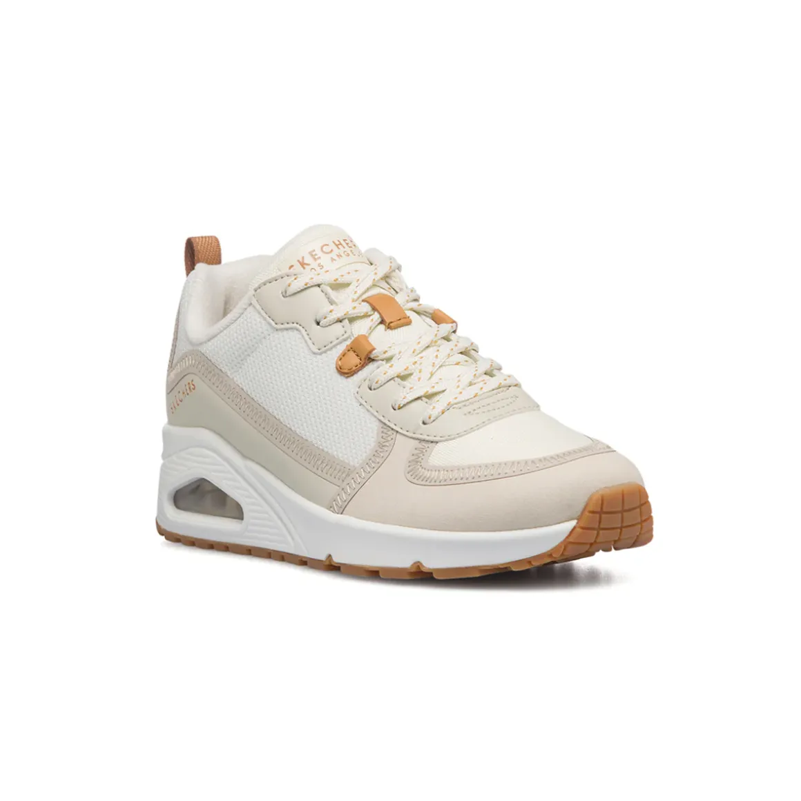 Sneakers off-white da donna con suola ad aria e Memory Foam Skechers Uno