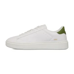 Sneakers platform bianche da Uomo con dettaglio verde militare Gas