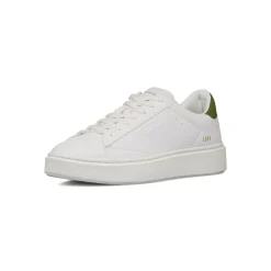 Sneakers platform bianche da Uomo con dettaglio verde militare Gas