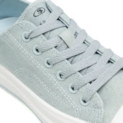 Sneakers platform da donna azzurre in tela Swish Jeans