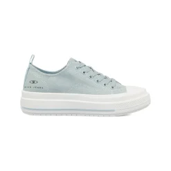 Sneakers platform da donna azzurre in tela Swish Jeans