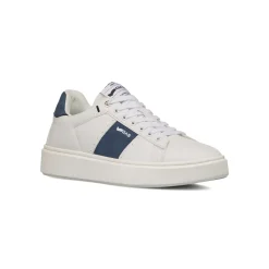 Sneakers platform da Uomo bianche con dettagli blu e con logo Gas
