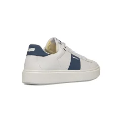 Sneakers platform da Uomo bianche con dettagli blu e con logo Gas