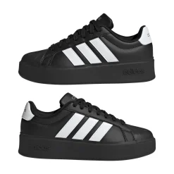 Sneakers platform nere da Donna con logo bianco adidas Streettalk