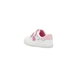 Sneakers Primi passi bambina bianche Kappa con strappo e inserti cuori