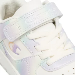 Sneakers primi passi bambina bianche con dettagli multicolor Champion