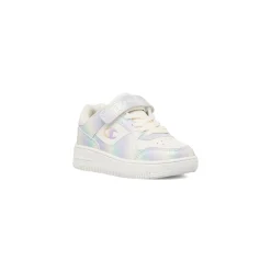 Sneakers primi passi bambina bianche con dettagli multicolor Champion