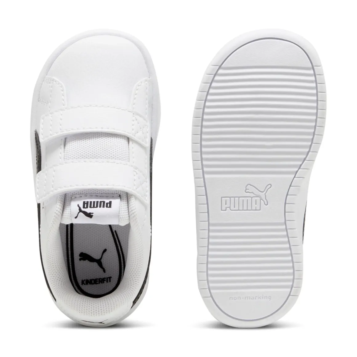 Sneakers primi passi bambino e bambina bianche con dettaglio nero Puma Rickie Classic