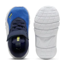 Sneakers primi passi bambino Puma FlexFocus in tessuto mesh blu e azzurro