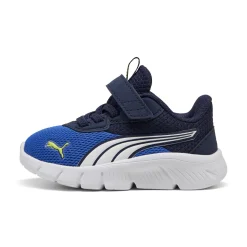 Sneakers primi passi bambino Puma FlexFocus in tessuto mesh blu e azzurro