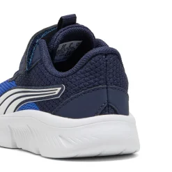 Sneakers primi passi bambino Puma FlexFocus in tessuto mesh blu e azzurro