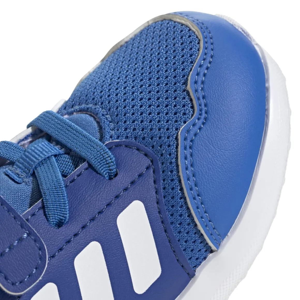 Sneakers primi passi bambino blu e bianche con logo adidas Tensaur Run 3.1