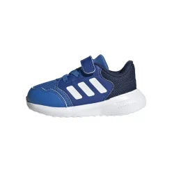 Sneakers primi passi bambino blu e bianche con logo adidas Tensaur Run 3.1