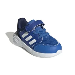 Sneakers primi passi bambino blu e bianche con logo adidas Tensaur Run 3.1