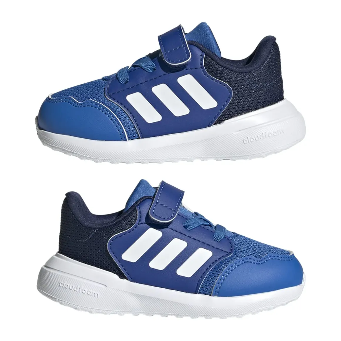 Sneakers primi passi bambino blu e bianche con logo adidas Tensaur Run 3.1