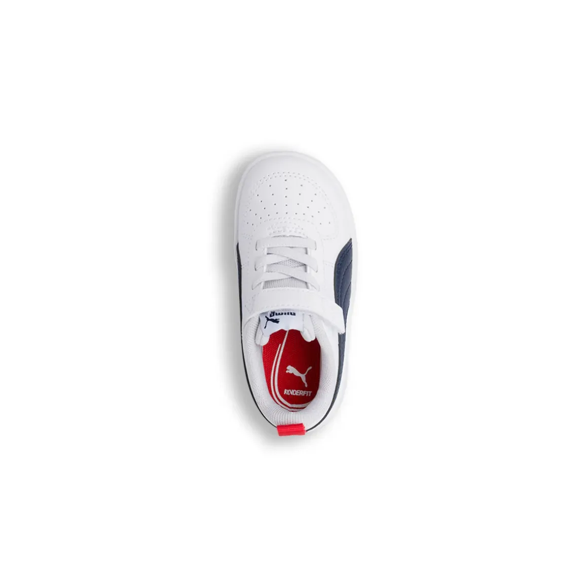 Sneakers primi passi bambino bianche con dettagli blu Puma Rickie