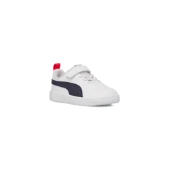 Sneakers primi passi bambino bianche con dettagli blu Puma Rickie