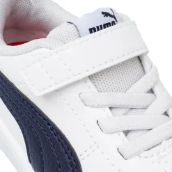 Sneakers primi passi bambino bianche con dettagli blu Puma Rickie