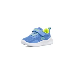 Sneakers Primi Passi bambino Kappa blu con strappo e dettagli verdi
