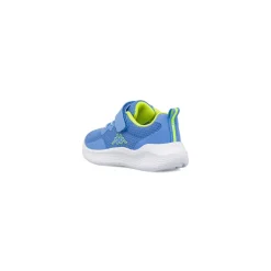 Sneakers Primi Passi bambino Kappa blu con strappo e dettagli verdi
