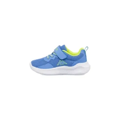 Sneakers Primi Passi bambino Kappa blu con strappo e dettagli verdi