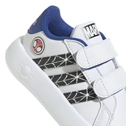 Sneakers primi passi bianche da bambino con stampa Spiderman adidas Grand Court CF I
