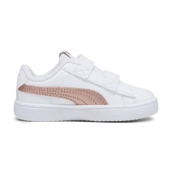 Sneakers primi passi bianche da bambina con logo oro rosa Puma Rickie Classic V Inf