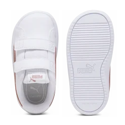 Sneakers primi passi bianche da bambina con logo oro rosa Puma Rickie Classic V Inf