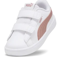 Sneakers primi passi bianche da bambina con logo oro rosa Puma Rickie Classic V Inf
