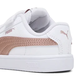 Sneakers primi passi bianche da bambina con logo oro rosa Puma Rickie Classic V Inf