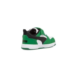 Sneakers primi passi bianche e verdi da bambino Puma Rebound V6 Lo AC+ Inf