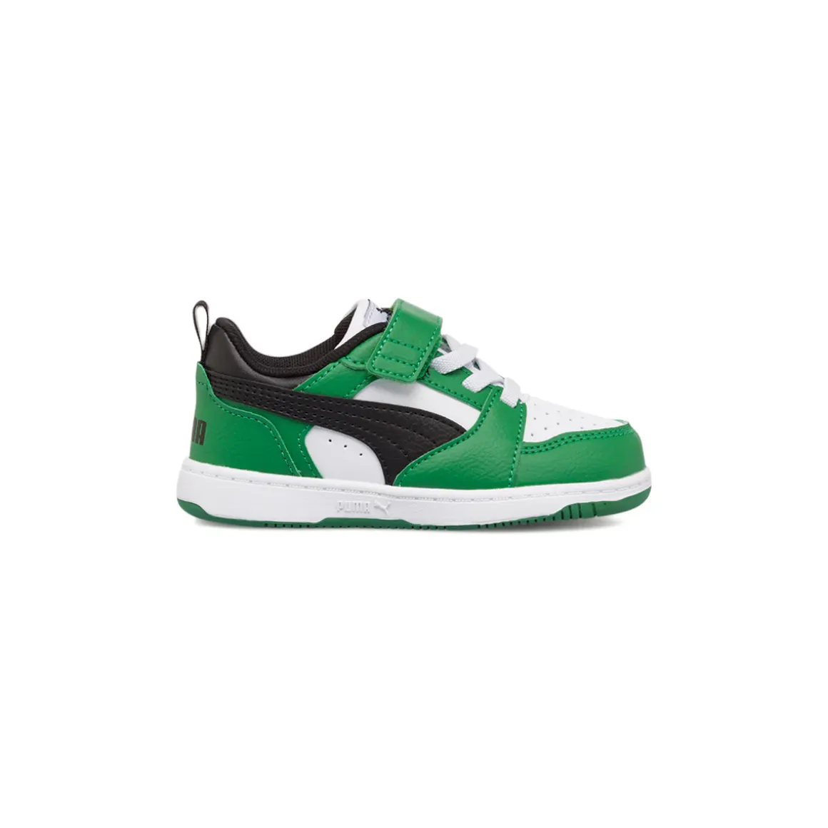 Sneakers primi passi bianche e verdi da bambino Puma Rebound V6 Lo AC+ Inf