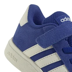 Sneakers Primi Passi blu per bambino con strappo adidas Grand Court