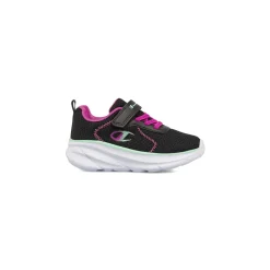 Sneakers primi passi da Bambina nere in mesh con strappo Champion